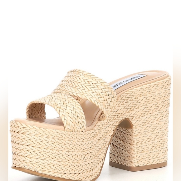 Steve Madden Gianni Woven Platform Sandals - Picture 1 of 10